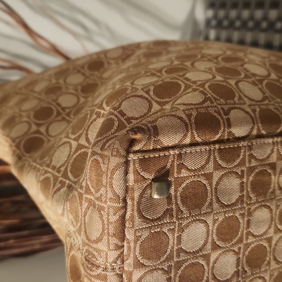 Salvatore Ferragamo Gancini Canvas Tote Beige and Brown - Picture 9 of 15